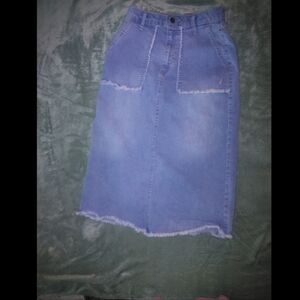 Nautica Light Blue Denim Midi Skirt